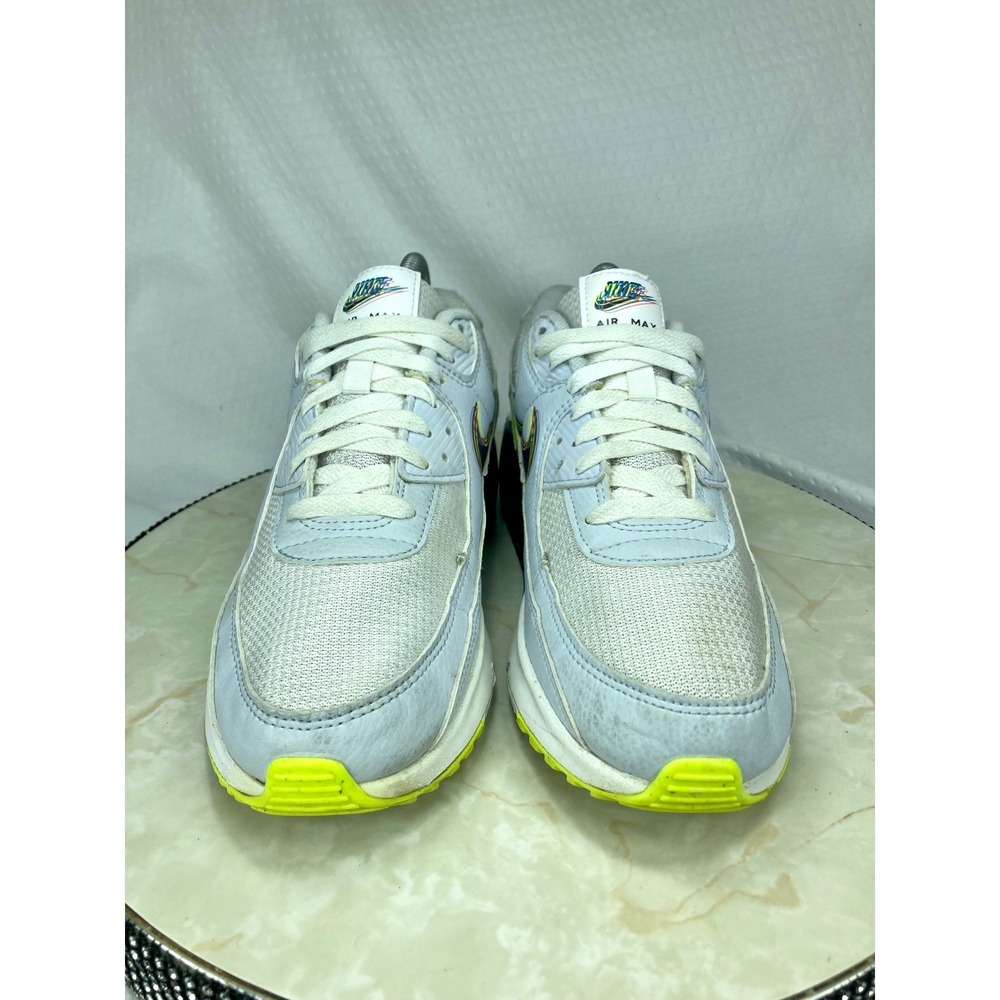 Nike Air Max 90 "3D SWOOSH" Shoes Womens 8 White Grey Streetwear Comfy Sneakers - Picture 3 of 11